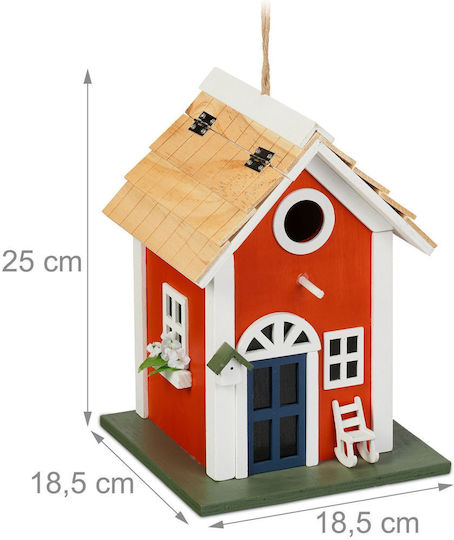 Dekoratives Vogelhaus im rustikalen Stil