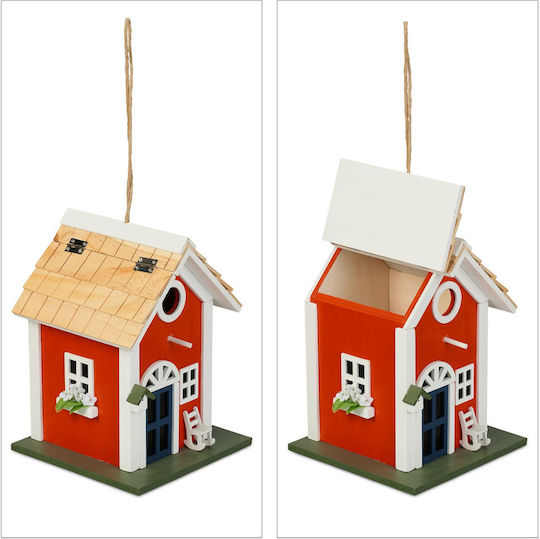 Dekoratives Vogelhaus im rustikalen Stil