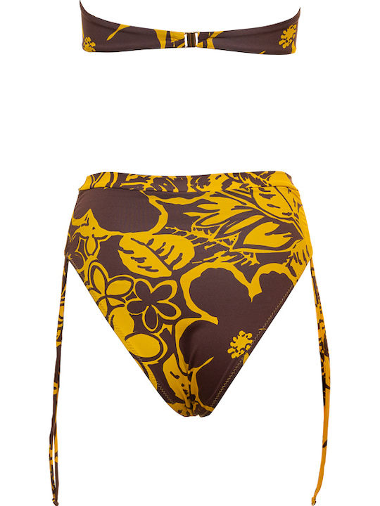 Set Bikini Ψηλόμεσο Κίτρινο