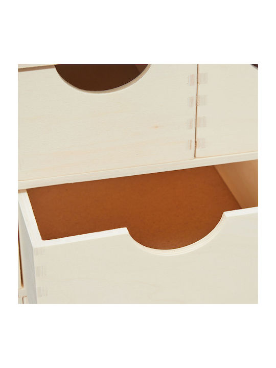 Relaxdays Jewellery Box with Drawer Beige
