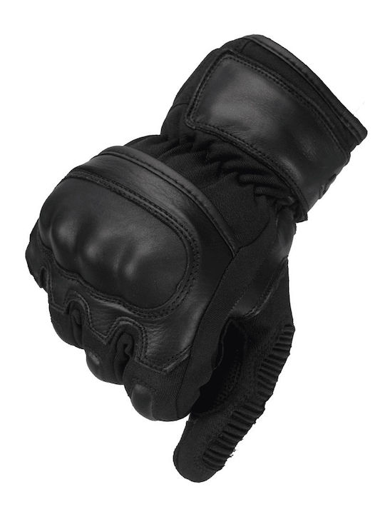 Winter Herren Motorradhandschuhe Leder Wasserdicht Schwarz