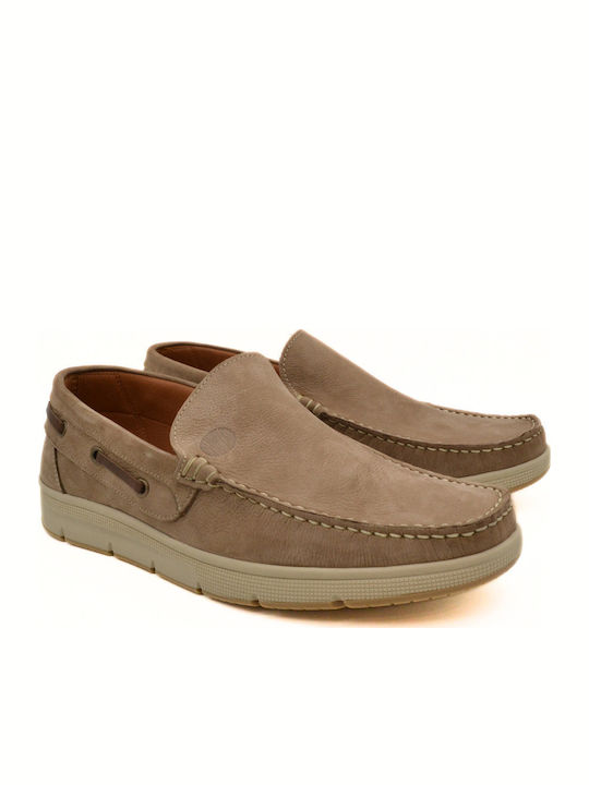 Men's Leather Moccasins Beige