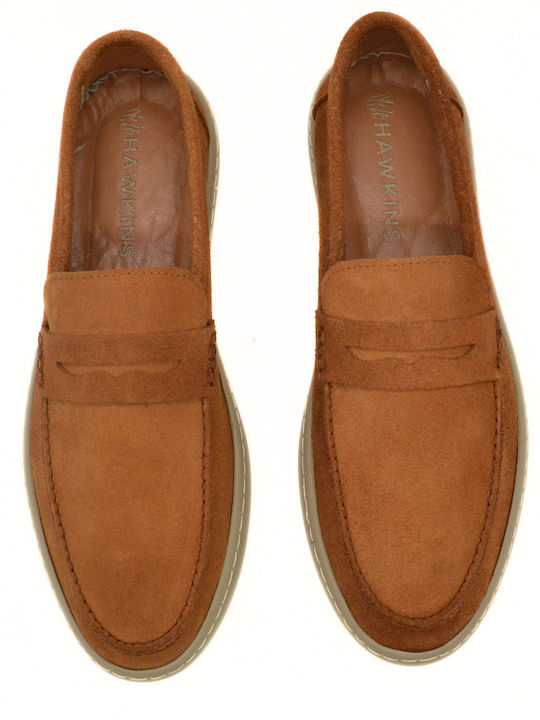 Men's Leather Boat Shoes Tabac Brown