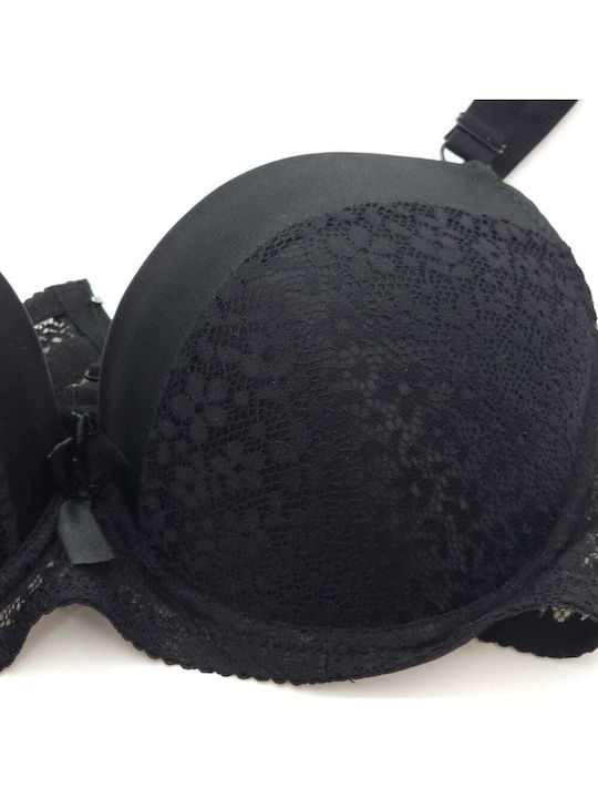 Bra with Light Padding Underwire Black