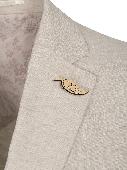 Men's Summer Suit Jacket Beige