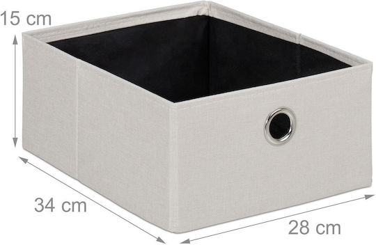 Scaune Camera de zi Cu spațiu de depozitare Tapițat cu Țesătură Cremă 38x39x60buc
