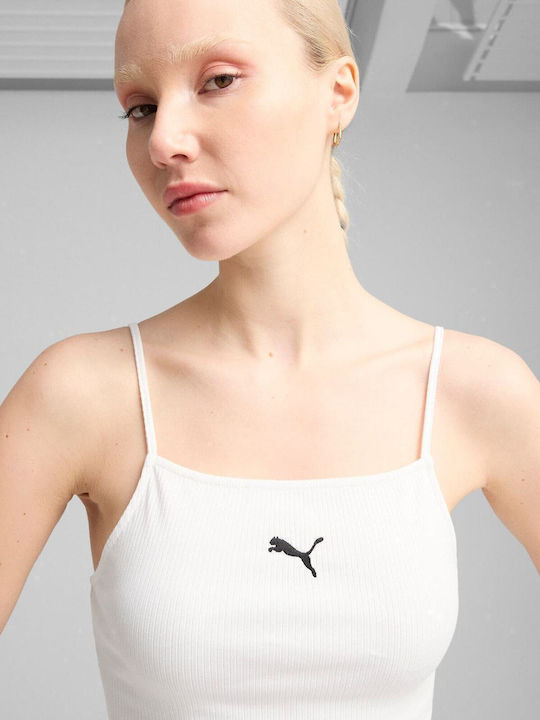 Essentials Women's Blouse Cotton Sleeveless White