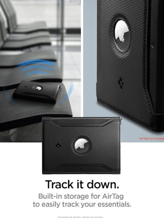 Δερμάτινο Ανδρικό Πορτοφόλι Ταξιδίου με RFID Μαύρο