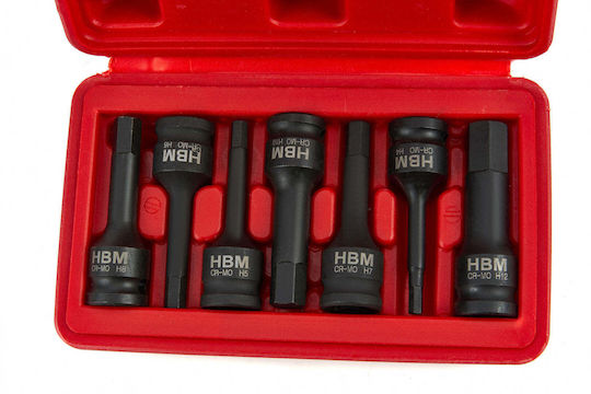 Set de Chei Tubulare Allen cu Impact 3/8" 7 Buc Hbm