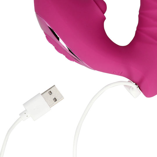 LoveLine Thrusting And Tapping Vibrator G-Punkt 15,6 cm Rosa