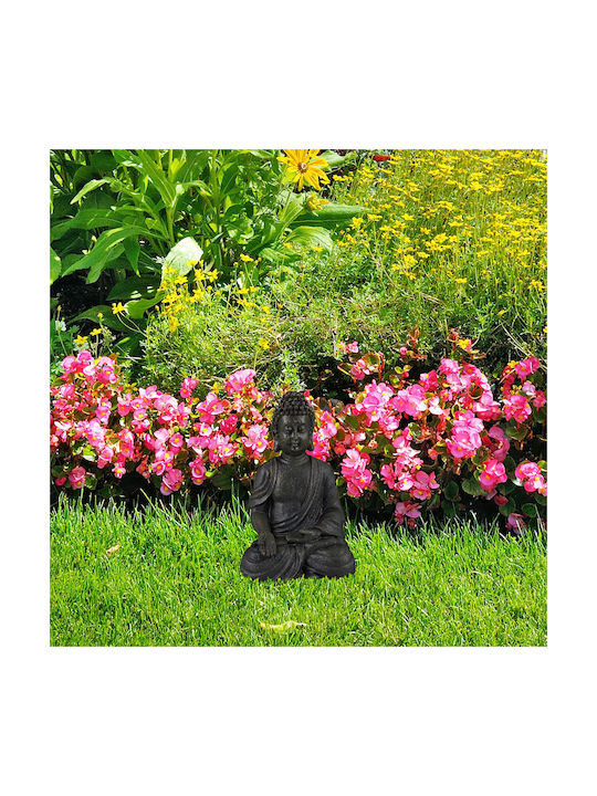 Figurine Decorativă Buddha Simbol Fericire Relaxare 30 X 18 X 11 Cm Anthracit Relaxdays