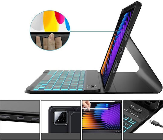 Tech-Protect Sc Pen Флип капак с Клавиатура Черен (Xiaomi Pad 7, Xiaomi Pad 7 Pro)