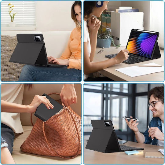 Tech-Protect Sc Pen Флип капак с Клавиатура Черен (Xiaomi Pad 7, Xiaomi Pad 7 Pro)