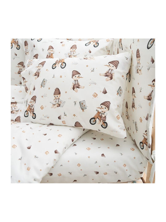 Vesta Home Βρεφικό Κουβερλί Βαμβακερό Μπεζ 120x160cm