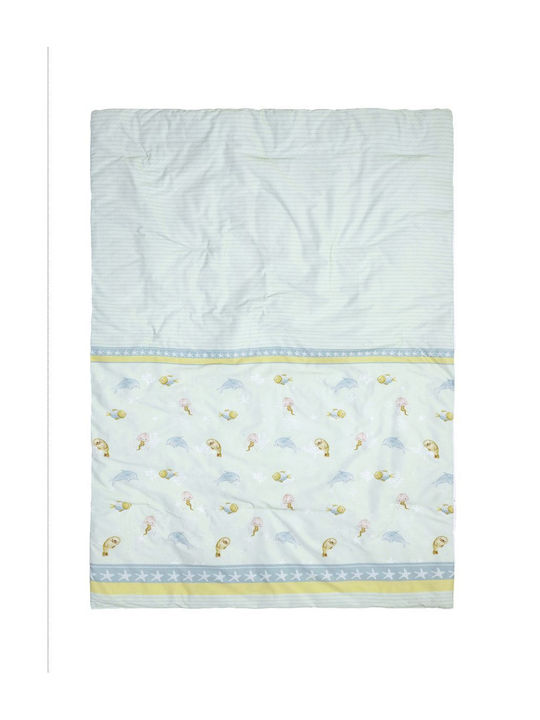 Nima Double Sided Cotton Baby Quilt Love 100x140cm Sea Love