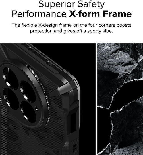 Ringke Fusion X Back Cover Plastic / Silicone 2mm Black (OnePlus 13)