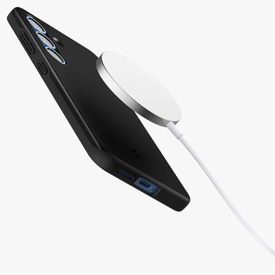 Spigen Thin Fit Mag Back Cover Plastic / Silicone 1.55mm Black (Galaxy S25)