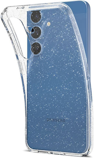 Spigen Liquid Crystal Umschlag Rückseite Silikon / Gehärtetes Glas 0.3mm Transparent (Galaxy S25+)