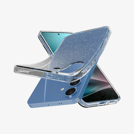 Spigen Liquid Crystal Umschlag Rückseite Silikon / Gehärtetes Glas 0.3mm Transparent (Galaxy S25+)
