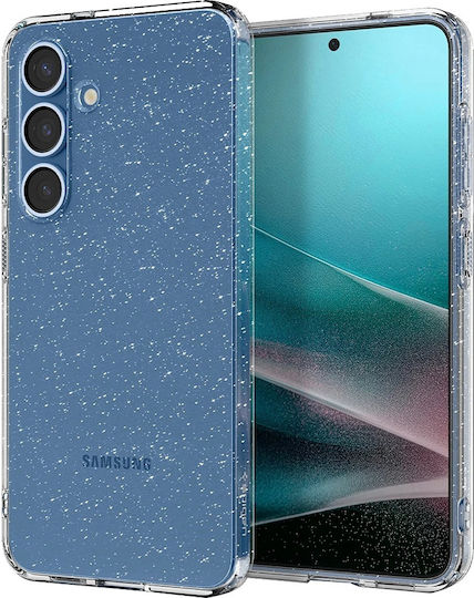 Spigen Liquid Crystal Umschlag Rückseite Silikon / Gehärtetes Glas 0.3mm Transparent (Galaxy S25+)