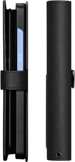 Spigen Wallet S Synthetisches Leder / Leder Schwarz (Galaxy S25+)