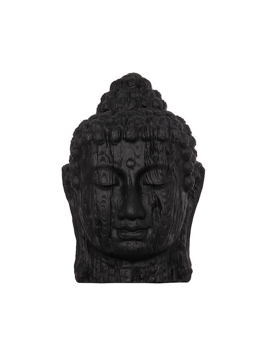 Decorative Floor XXL Buddha Head HM4385.01 Plaster Black 90x90x100cm