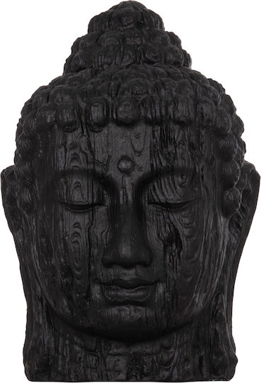 Decorative Floor XXL Buddha Head HM4385.01 Plaster Black 90x90x100cm