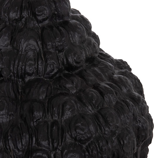 Decorative Floor XXL Buddha Head HM4385.01 Plaster Black 90x90x100cm