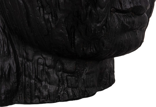 Decorative Floor XXL Buddha Head HM4385.01 Plaster Black 90x90x100cm