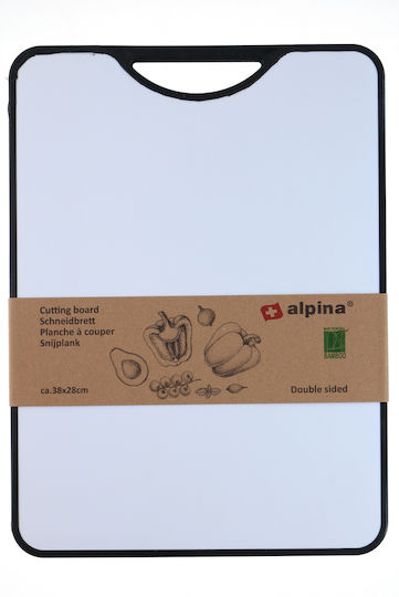 Alpina Appliances Rectangular Bamboo Chopping Board White 38x28cm
