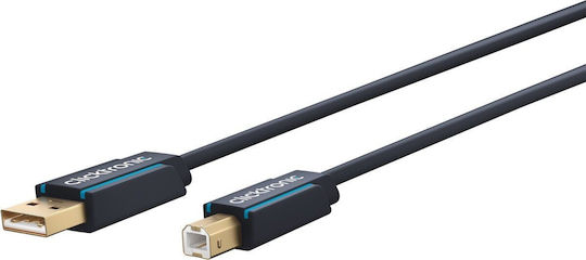 Clicktronic USB 2.0 Cable USB-A male - USB-B male Μπλε 3m