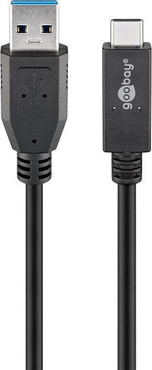 Goobay USB 3.1 Cable USB-C Male - USB-A 60W Black 0.5m