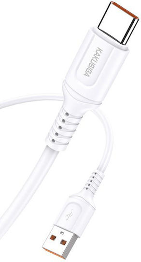Kakusiga USB 2.0 Cable USB-C male - USB-A 15W Λευκό 1m KSC-805-C-WH