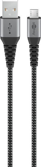 Goobay 0.5m Regular USB 2.0 to micro USB Cable Silver (49273)