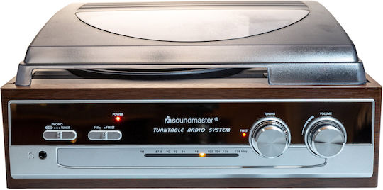 Soundmaster PL-186H Грамофон с Предусилвател и Вградени говорители Кафяв