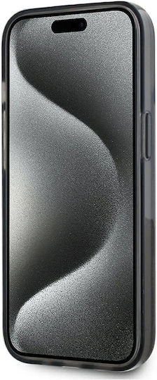 Karl Lagerfeld Liquid Glitter Monogram Gradient Umschlag Rückseite Kunststoff / Silikon Schwarz (iPhone 15)