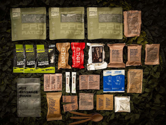 Pro Ration Ultimate Tactical Ration Full-Day Menu 2 Ready Meal With Meat 3595kcal 1800gr - 15 Years
