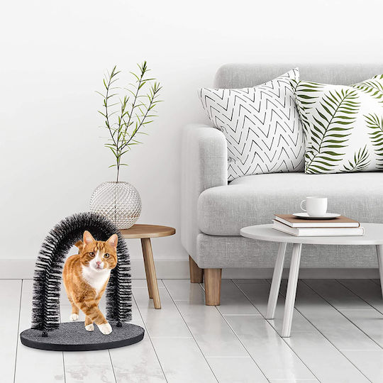 Self-standing Cat Brush Relaxdays Black 38 X 36 X 28.5 Cm