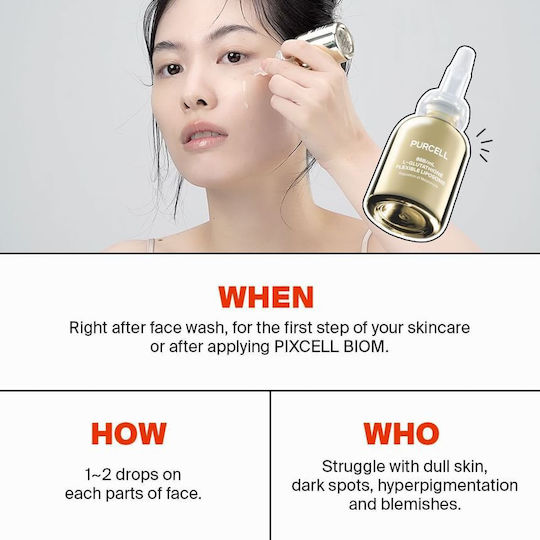 Purcell 88B/mL L-Glutathione Flexible Liposome Anti-aging Serum Face with Niacinamide for Detoxification & Revitalization 30ml