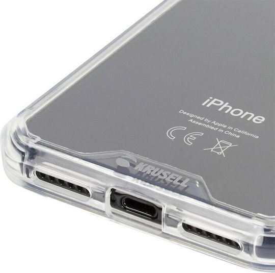 Krusell Задна корица Пластмаса Прозрачен (iPhone X / XS)