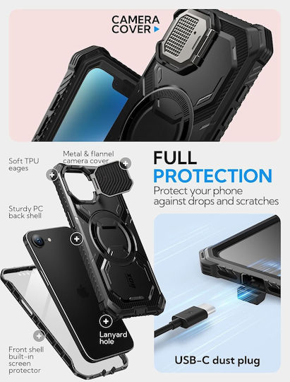 Supcase Iblsn Armorbox Mag Back Cover Σιλικόνης Μαύρο (Apple iPhone 16e)