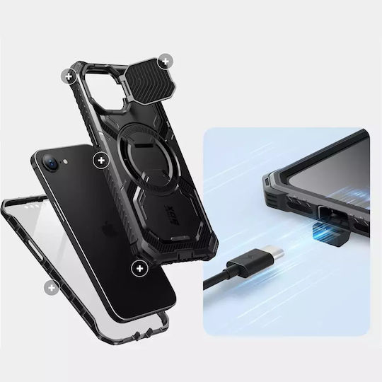 Supcase Iblsn Armorbox Mag Back Cover Σιλικόνης Μαύρο (Apple iPhone 16e)