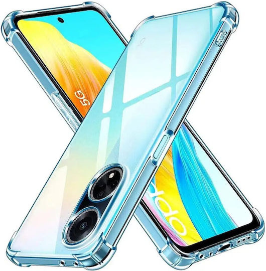 Anti Shock Back Cover Silicon / Tempered Glass 1.5mm Transparent (Oppo A98)