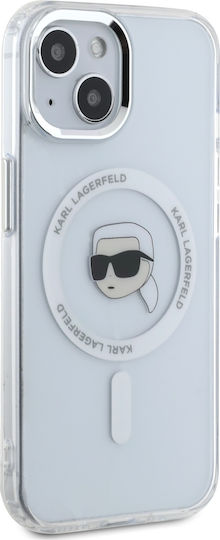 Karl Lagerfeld Karl Head Magsafe Umschlag Rückseite Kunststoff / Silikon Transparent (iPhone 15)