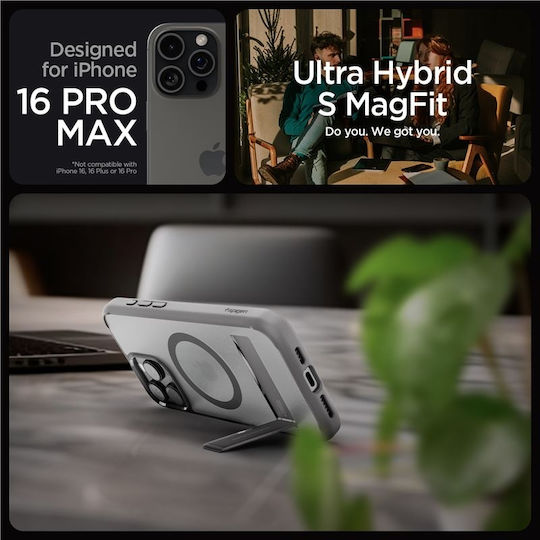 Spigen Ultra Hybrid S Umschlag Rückseite Silikon / Kunststoff Gray (iPhone 17 Pro Max / iPhone 17 Pro / iPhone 16 Pro Max)