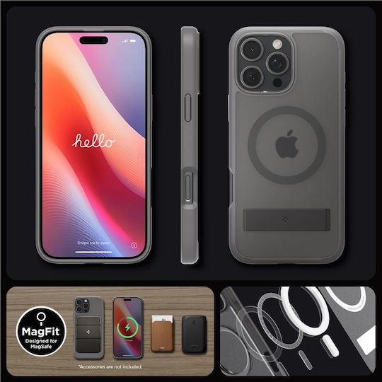 Spigen Ultra Hybrid S Umschlag Rückseite Silikon / Kunststoff Gray (iPhone 17 Pro Max / iPhone 17 Pro / iPhone 16 Pro Max)
