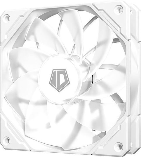 ID-Cooling Ventilator Pentru Carcasă Lamă Inversată 120mm (63cfm) cu Iluminare ARGB și Conexiune 3-Pin / 4-Pin PWM Alb