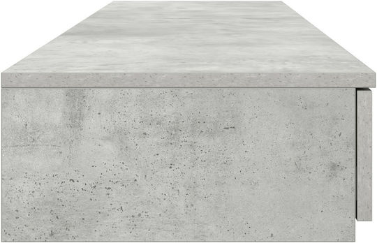 vidaXL Sertar De Pat Din Lemn Pat Gri Beton 150x36.5x16.5cm