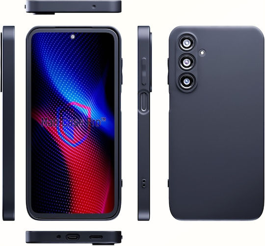 3MK Matt Back Cover Silicone / Tempered Glass 1.8mm Black (SAMSUNG GALAXY M35 5G, 3MK)