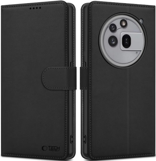 Tech-Protect Matte Brieftasche Silikon / Synthetisches Leder Schwarz (Nothing Phone (3a) Pro)